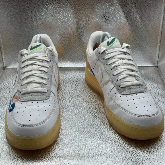 Size 7 Nike Mayumi Yamase x Air Force 1 Mens White Flyleather Sneaker DB3598-100 - Picture 3 of 11